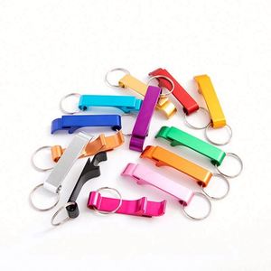 CJ2146 Décapsuleur de bouteille de bière en métal miniature portable avec impression de logo personnalisé, décapsuleur de bouteille de bière en aluminium avec porte-clés - Product Image 1