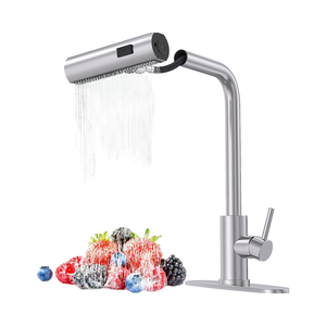 Grifo de cocina de níquel cepillado de un solo orificio Grifo rociador de acero inoxidable de alto flujo Montado en cubierta <span class=keywords><strong>Canillas</strong></span> Grifos Agua - Product Image 6