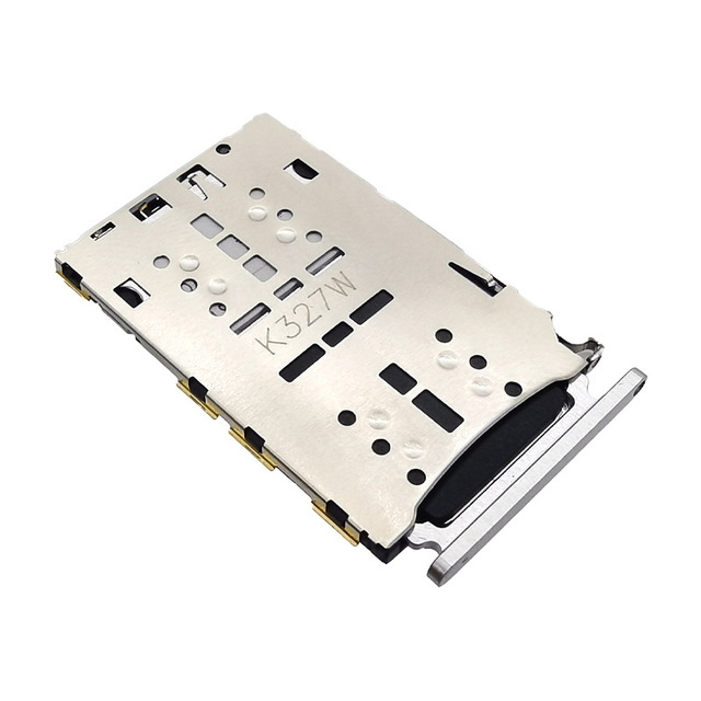 TETULL Dual Nano SIM + TF Card 2/3-In-One Card Connector 1.35H Anti-Misinsertion Tray Type