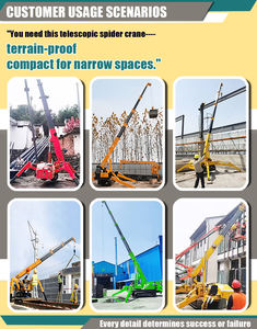 Precio de fábrica Control remoto 3 Ton 5 Ton 8 Ton Mini Crawler Spider Lifting 10m a 22m Telescópico 10 Ton Spider Crane - Product Image 5