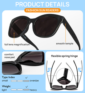 Gafas <span class=keywords><strong>de</strong></span> <span class=keywords><strong>Sol</strong></span> <span class=keywords><strong>de</strong></span> Lectura Extra Grandes para Mujer - <span class=keywords><strong>Lentes</strong></span> <span class=keywords><strong>de</strong></span> <span class=keywords><strong>Aumento</strong></span> Completo con Protección UV400, Gafas <span class=keywords><strong>de</strong></span> <span class=keywords><strong>Sol</strong></span> <span class=keywords><strong>de</strong></span> Moda - Product Image 3