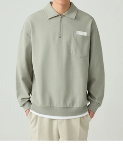 Felpa Personalizzata all'Ingrosso 2026, Qualità Premium, Maniche Corte, Design Personalizzato Gratuito, Autunno, 100% Cotone, Lavorazione a Maglia, Stampa Digitale per Uomo - Product Image 3