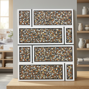 Azulejos de Pared de Porcelana Modernos para Exteriores, Efecto Piedra Arenisca, Acabado Brillante, 300x600mm, Cerámica de la Fábrica Vistaar, India - Product Image 1