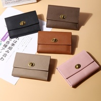 Dompet Wanita Kulit OEM FSW482, Dompet Wanita dengan Kantong Koin, Harga Murah, Dompet Lipat Tiga, Gantungan Kunci Kulit, Fashion Pendek