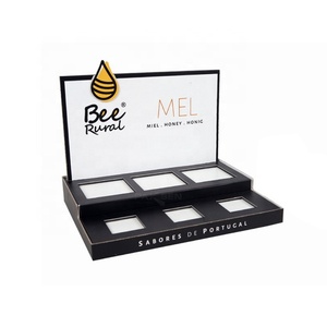 Custom Designed Portable Foldable Cardboard Food Counter Display Unit Eco-Friendly Corrugated Table Top Display <b>Box</b> for Honey - Product Image 5