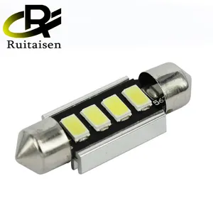 China Supplier Car Reading Lights Festoon 31 36 39 41mm C5W 6451 5730 Chip 4SMD CANBUS Bulb Car Reading Dome Lamp White 12V