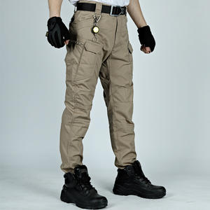 Pantalones de Trabajo Tácticos de Camuflaje a Cuadros de Poliéster, Pantalones Largos Duraderos con Múltiples Bolsillos para Exteriores - Product Image 5