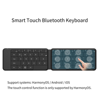 Nuevo Teclado Inalámbrico BT Plegable Delgado con Trackpad, Diseño Ultrafino Mini, USB Tipo-C para Laptop, Tablet, Smartphone