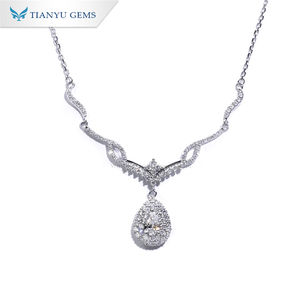 Tianyu güzel takı özel ad mosswomen gümüş VVS Moissanite elmas zincir <span class=keywords><strong>10K</strong></span> 14K 18K kadınlar için gerçek altın kolye - Product Image 1