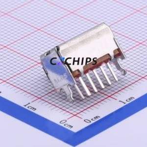 SSSF125300 Slide Switch Through hole Component (THT) Switch Double Pole Three Throw Rectangle Pin Header PC Pin 13mm - Product Image 2