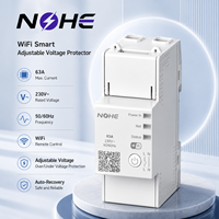 Disjoncteur intelligent Wi-Fi 1P 63A 220V avec protection, mesure et relais temporisé, mini-interrupteur intelligent
