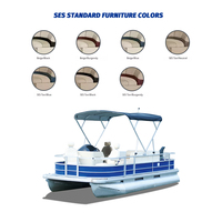 Yacht de luxe gonflable en aluminium pour 12 personnes bateau ponton flottant pour le sport et la pêche moteur intérieur fabriqué en Chine