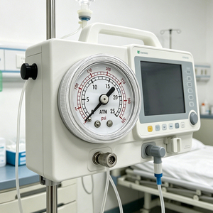 Manomètre médical à coque moletée antidérapante ZX-<span class=keywords><strong>16</strong></span>-8, double échelle ATM PSI, moniteur de pression clinique pour gonflage - Product Image 6