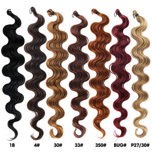 Premium High Temperature Fiber 24 Inches 100g Body Wave <strong>Braiding</strong> <strong>Hair</strong> Synthetic <strong>Hair</strong> Extensions for Boho Box Braid - Product Image 6