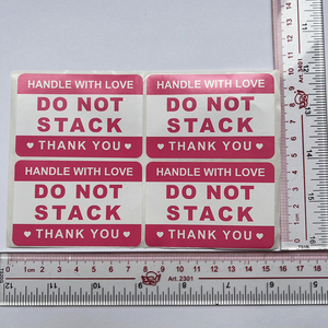 Etiquetas Adhesivas de Agradecimiento con la Leyenda 'No Apilar', 'Fragile', 'Handle with Care', 500 Unidades por Caja, Adhesivo Fuerte, Impermeables, para Velas, Manualidades, Marcos de Fotos - Product Image 2