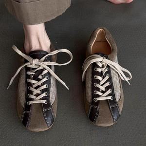 Sheepskin Version ~ 2025 Autumn New Lace-up Casual Trainers Retro Flat <b>Skate</b> <b>Shoes</b> Athletic Runner <b>Shoes</b> - Product Image 1