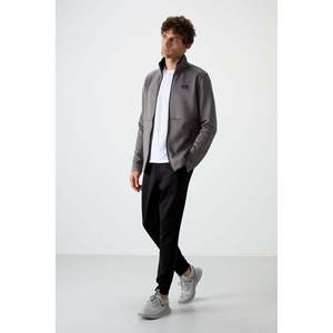 ชุดวอร์มผ้าสกูบาสำหรับผู้ชาย Air Jones - สีเทาเข้มและสีดำ ชุดกีฬาสำหรับการฝึกซ้อมและสวมใส่ลำลอง - Product Image 5