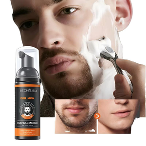 Crème à raser hydratante pour <span class=keywords><strong>homme</strong></span> la plus vendue, nettoyage rapide de la barbe, mousse épaisse rafraîchissante, emballage écologique 60ml - Product Image 1