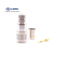 Conector de cable coaxial de latón Conectores de cable RF LMR 400 Crimpado macho TNC para cable LMR 400