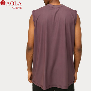 Chaleco Deportivo de Alta Calidad para Hombre, Camiseta sin Mangas para Entrenamiento, Logotipo Personalizado, Ajuste Holgado, Nailon/Spandex - Product Image 3
