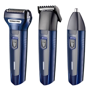 Caliente-venta SONAX PRO 7777 3IN1 recargable cara las orejas y la nariz con los hombres máquina de afeitar eléctrica - Product Image 1