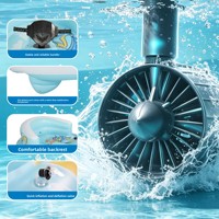 Jet ski gonflable à propulsion électrique 52 watts pour la famille, bateau à moteur en PVC rechargeable, flotteur motorisé pour piscine