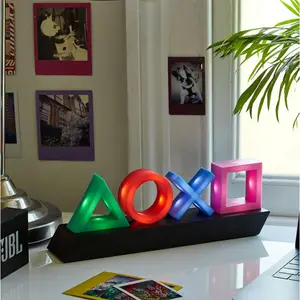 Jogo Live LED Atmosfera Table Lamp Neon Signs Night Light Mood Light para PS4 Jogo Motif Lights Smart Music Ritmo LED Acrílico