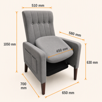 Fauteuil releveur à ressort MEDDO pour personnes âgées, sans électricité, mobilier pour personnes âgées à domicile