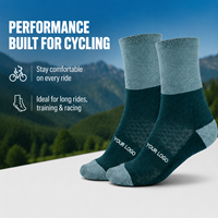 Chaussettes de cyclisme sur route haute performance en matériau premium respirant et anti-humidité avec logo personnalisé