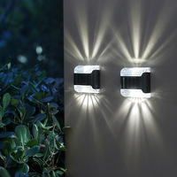 Lampes solaires LED pour jardin, décoration extérieure, IP65, lampes murales pour cour de villa, lampes murales solaires pour jardin et villa