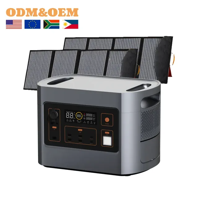 Portable Power Station Outdoor 2200w 2016wh 2200 Watt Portable Solar Generator Power Station