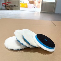 Tampon de polissage en fibre de laine synthétique de haute qualité de 3 à 7 pouces pour le lustrage intensif des voitures et le detailing automobile