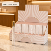Vente en gros de flacons vaporisateurs de parfum vides de 35 ml, atomiseurs de voyage rechargeables en rose, boîte de présentation de 480 pièces, logo personnalisé