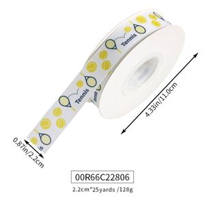 Custom Pattern Sports Ball Athletic 1.6cm/2.2cm 25Yards Stain Grosgrain Ribbon <b>Glitter</b> High Tenacity Game Day Gift Wrapping - Product Image 6
