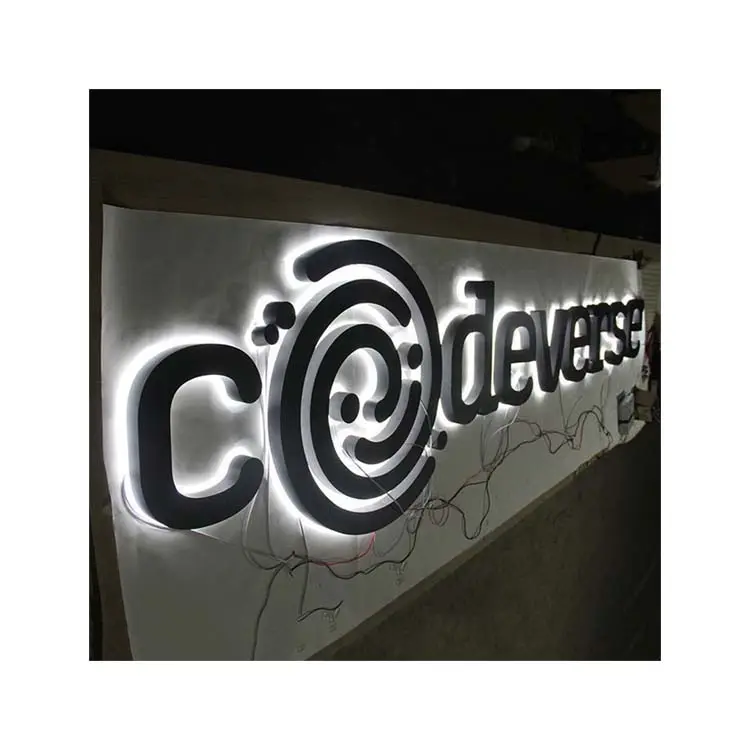 Led Custom Reclame Verlichtende Metalen Teken Commerciële Teken Logo Letters 3d Led Indoor Business Business Kantoorborden