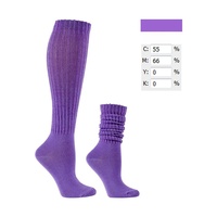 Calzini Extra Lunghi JINGWEN OEM ODM per Donna, Calze Larghe in Cotone Pesante di Alta Qualità, Personalizzabili con Logo del Brand
