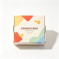Boîte en carton pliable à imprimé dessin animé vif, encre alimentaire sûre pour l'emballage de produits de fête et de collations