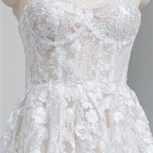 RL307แจนเซมเบอร์ชุดแต่งงานทรงเอไลน์สำหรับเจ้าสาวชุดเดรสสำหรับสตรีที่รักสง่างาม - Product Image 5