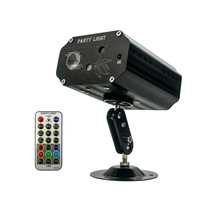 Projecteur laser à double motif, lumière de scène, stroboscope automatique, lampe disco activée par le son, télécommande pour Noël, fêtes, KTV, bar