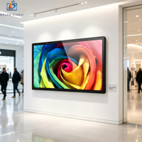 Mur vidéo LCD tactile ultra-fin de 32 pouces, animation de texte, résolution 2K, anti-reflet, pour la publicité en intérieur, les magasins de détail