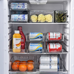 Cassetto per frigorifero armadio per alimenti freschi contenitore per frigorifero estraibile <span class=keywords><strong>contenitori</strong></span> per scatole trasparenti organizzatore per frigorifero separato - Product Image 3