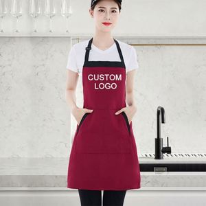 Tabliers longs blancs personnalisés sans manches, style campagnard, pour cuisinier, serveur d'hôtel, uniformes de restaurant - Product Image 1