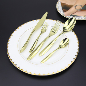 Elegante Set di stoviglie in acciaio inossidabile 304 forchetta forchetta forgiato di alta qualità cucina occidentale di lusso per ristoranti di casa/hotel - Product Image 5