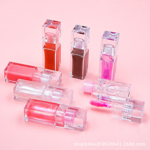 Brillo <span class=keywords><strong>Labial</strong></span> al por Mayor, Maquillaje, Tubo Cuadrado Transparente, Brillo <span class=keywords><strong>Labial</strong></span> con Efecto Voluminizador, Color Cambiante, Aceite <span class=keywords><strong>Labial</strong></span>, Brillo <span class=keywords><strong>Labial</strong></span> OEM, Labiales - Product Image 2