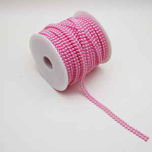 Chaîne de perles demi-cercle double rangée pour décoration de fête DIY, chaîne de perles en ABS colorées pour la décoration de gâteaux - Product Image 5