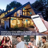 Enchufe inteligente de pared con WiFi, enchufe Universal con 2 entradas y control remoto para automatización del hogar