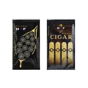 कस्टमाइज्ड सिगार आर्द्रता बैग जिप्लॉक बायोडिग्रेडेबल रेसेबल फइल साइगर बैग नमी-प्रूफ फूड ग्रेड प्लास्टिक सिगार बैग