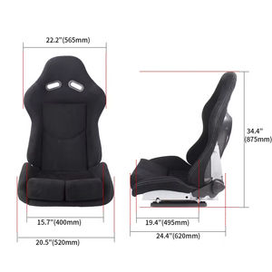 Универсальные гоночные ковшеобразные сиденья MATCHWAY из черного карбона с регулируемым наклоном и направляющими для дрифт-симуляторов — настраиваемые - Product Image 6