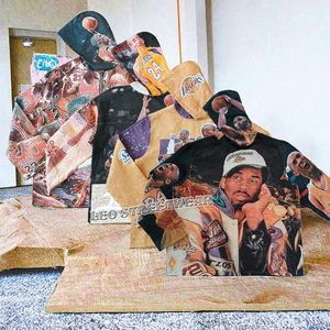 High Street Autumn Oversized Eco-Friendly Hoodie <b>for</b> <b>Men</b> Fashion Streetwear <b>Pullover</b> Woven Tapestry - Product Image 3