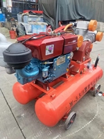 Compresseur d'air à piston diesel Kaishan 22hp portable série W-3.5/5 18.5kw pour applications minières de petite taille, 4 cylindres, économie d'énergie
